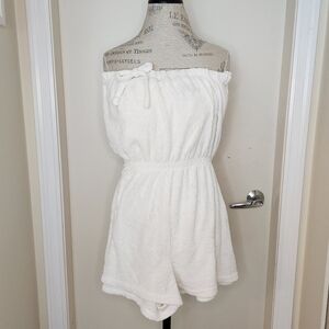 Vintage White Terrycloth Romper
